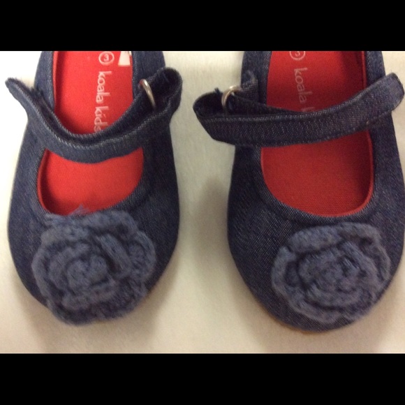 Koala Kids Little Girls Mary Jane Shoes Faux Denim - Picture 2 of 4